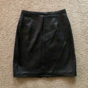 Vintage Siena Studio Black Leather Mini Skirt Size 10